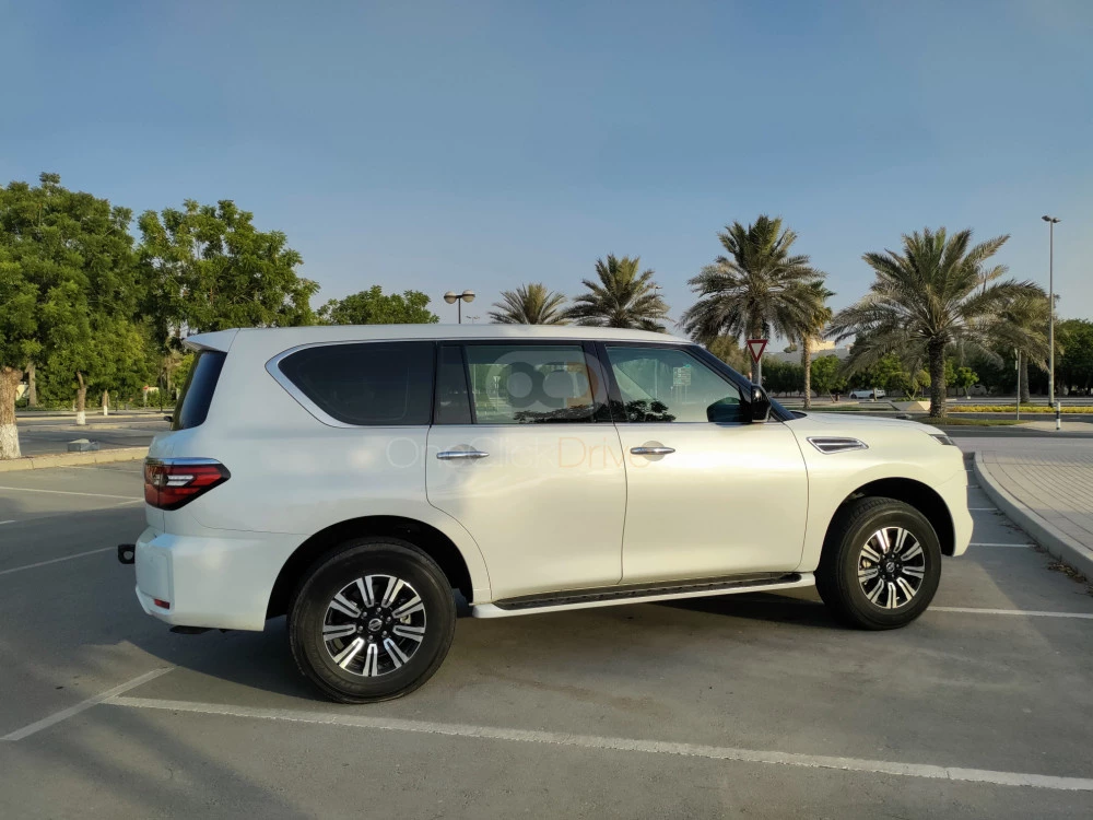 White Nissan Patrol 2020 for rent in Dubai 6